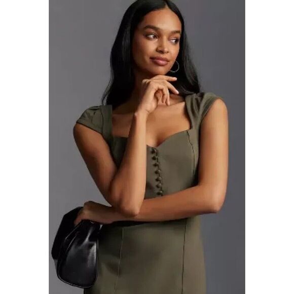 New Anthro X The Cecily Fit & Flare Sweetheart Dress by Maeve: Knit Edition size - Picture 2 of 9